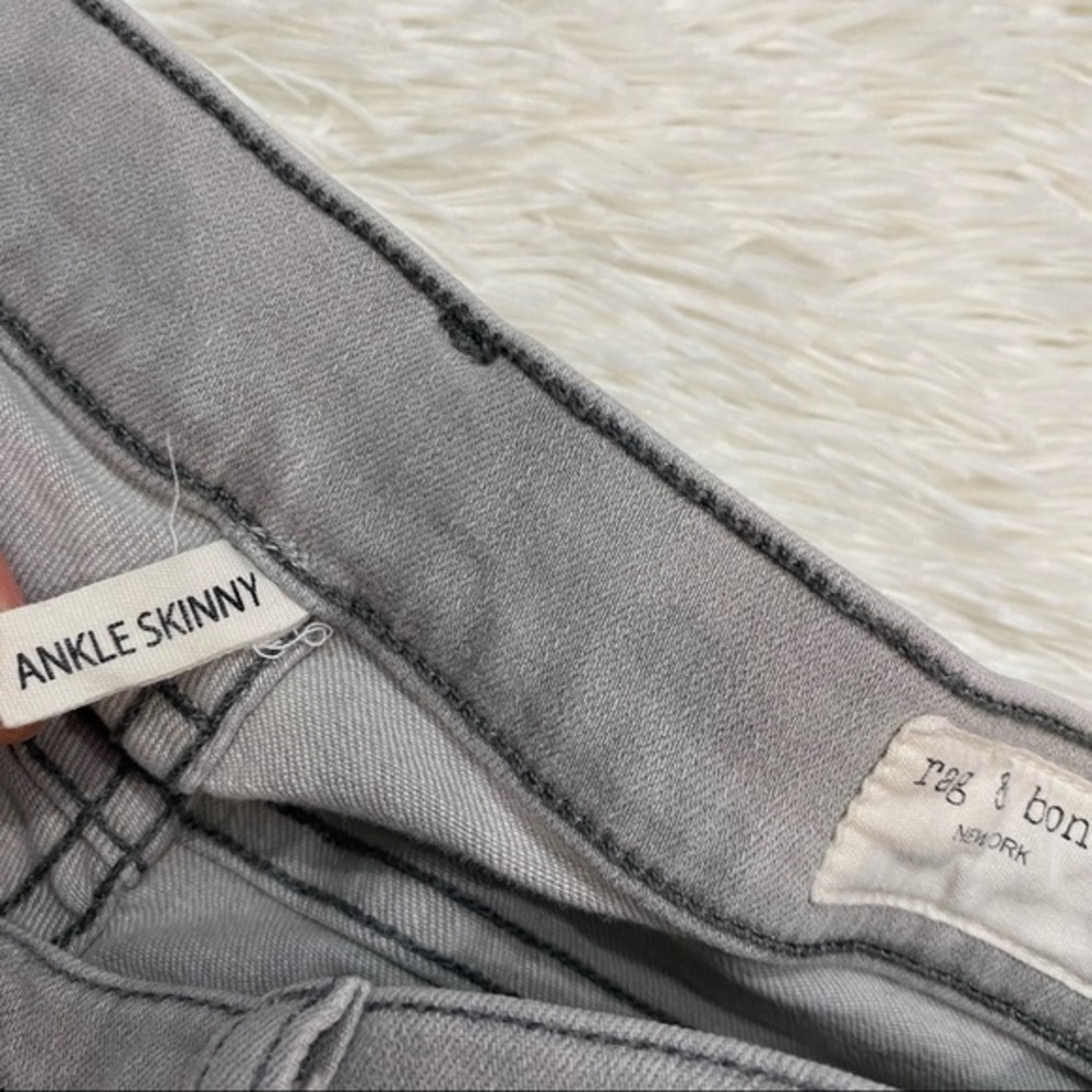 rag & bone Skinny Jeans in Olive Gray - Picture 6 of 14